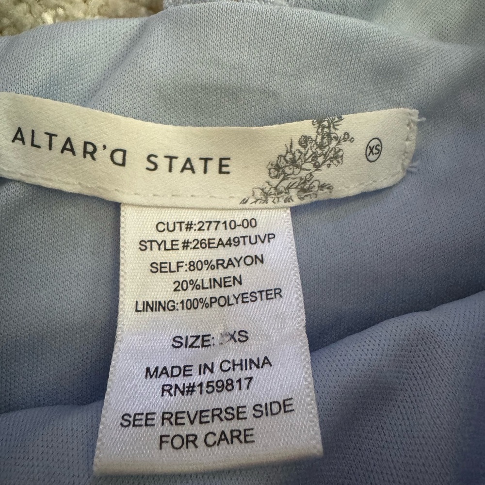 Altar'd State Light Blue Floral Babydoll Dress - Picture 3 of 10